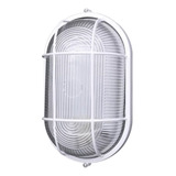 Arandela Luminária Oval Tartaruga Branca Aço Vidro Resistent Cor Branco 110v/220v