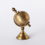 Adorno Globo Terraqueo Dorado Gold 5x10 Cm Decoracion