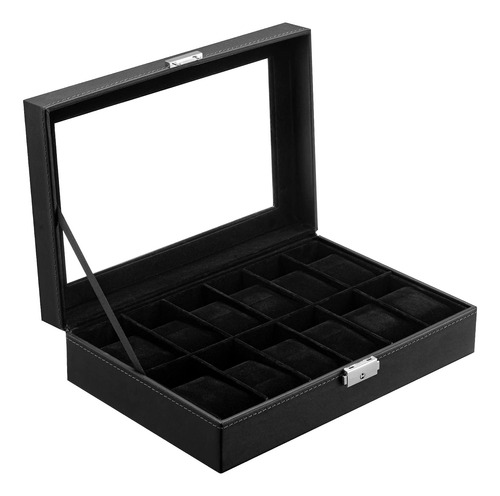 Oyydecor Caja De Reloj De Piel Sintetica, Organizador De Alm