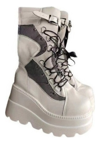 Botas Plataforma Goticas Driver Boots Con Tachuelas Punk Mod