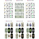 Sticker Nails Tatuajes Uñas Chapo, Malverde  6 Planillas