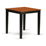 East West Furniture Pbt-blk-t Mesa De Comedor Cuadrada De A.