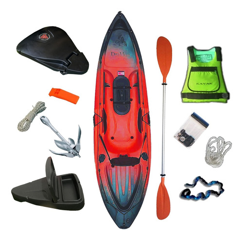 Kayak Para 1 Persona Skandynavian Drakkar Combo 4 Pesca Ei°