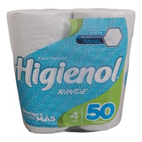 Papel Higiénico Higienol Rinde Simple 50mts X4 (bolsón X6)