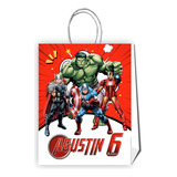 10 Bolsas Cumpleaños Personalizadas Avengers Los Vengadores