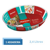 Assadeira Travessa Vidro Temperado Vai Ao Forno 2,4l Marinex