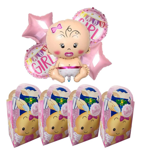 Bautizo Niña Paq 15 Cajas Dulceras + 1 Set Globo | MercadoLibre