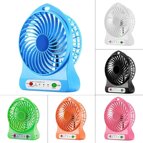 Mini Ventilador Portatil Escritorio 3 Velocidades Recargable Color De La Estructura Rosa