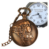 Reloj Bolsillo Personalizado En Laser Tren Vintage