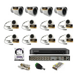 Kit Dvr Hikvision 16 Canais / 12cameras Full / Fonte / Hd 3t