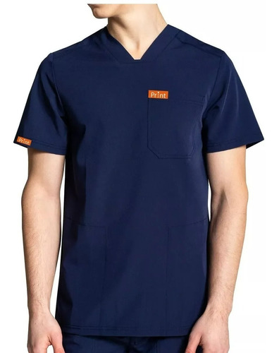 Uniforme Clinico Hombre Azul Marino Spandex Anti Arrugas