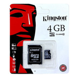 Memoria Kingston Micro Sd 4 Gb Clase 10 + Adaptador Sd