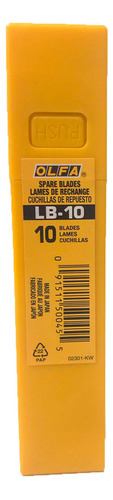 Olfa Lb-10 Navaja Repuesto Cuchilla Para Cutter 18mm 10pzs.