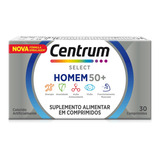 Suplemento Em Comprimidos Centrum  Select Homem +50 Vitaminas Homem +50 Em Caixa 30 Un
