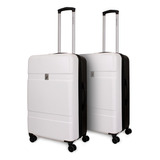 Pack 2 Maleta Bora Medianas 18kg M+m Blanca-negro Nautica