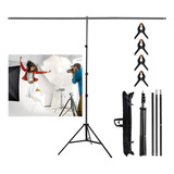 Kit Soporte Portafondos Video Fotografía Con 4 Abrazaderas