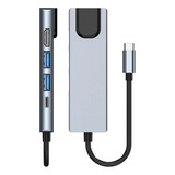 Adaptador Tipo-c 4 En 1 Multipuertos Usb Ethernet