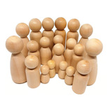 Muñecos De Madera P/ Pintar Peg Dolls Varias Medidas Kit X20