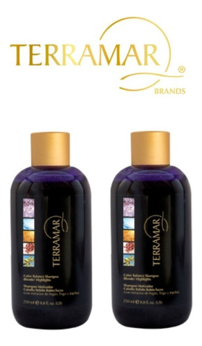  2 Shampoo Matizador De Cabello Teñido Terramar® 250ml
