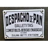 Antiguo Cartel Enlozado Despacho De Pan Zulma Betti Fritaoni