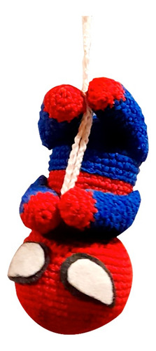 Spiderman Colgante Tejido A Crochet 