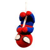 Spiderman Colgante Tejido A Crochet 