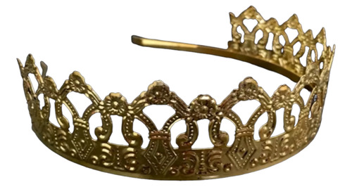 Corona Reina Princesa Metal Dorada Cintillo Tiara Mujer 