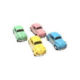 Vochos Vw 67 Bicolor Diecast 1:64 Set De 4 Piezas Fricción 