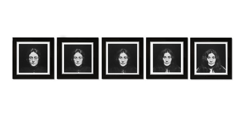 Cuadro Mini Vidrio Poster X 5 Beatles John Yoko Minimalista