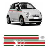 Kit Adesivos Faixa Lateral Itália Fiat 500