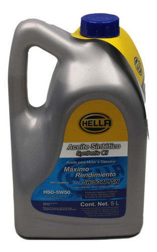 Aceite Sintético Universal / Motores Gasolina / Hella 5w50