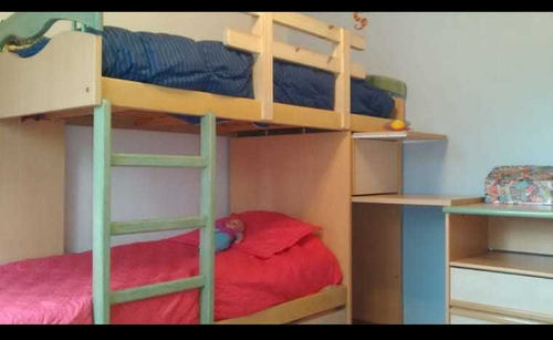 Dormitorio Juvenil, Cucheta + Escritorio + Cajonera +baulera