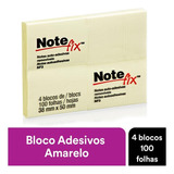 Post-it Notefix Amarelo 3m 38mm X 50mm 4 Blocos 100 Folhas