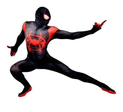 Disfraz Traje Spiderman Miles Morales Cosplay Niños Adultos