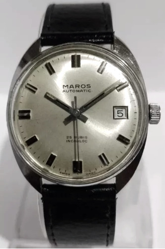 Elegante Reloj Suizo Maros Automático '70s Antíguo No Mido 