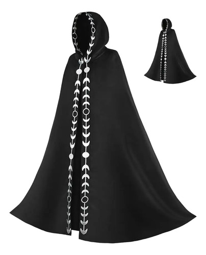 Capa Medieval Larga Con Capucha Disfraz Halloween Adulto