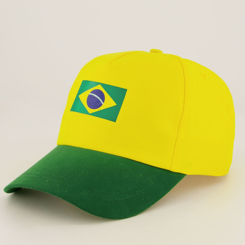 Boné Brasil Amarelo E Verde
