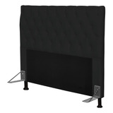 Cabeceira Cama Box Casal 160cm Cristal Corino Preto - Js Móv