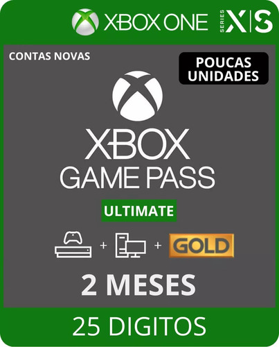 Xbox Game Pass Ultimate 2 Meses - 25 Dígitos Codigo