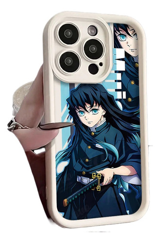 Funda De Teléfono De Silicona Demon Slayer Para iPhone 14 15