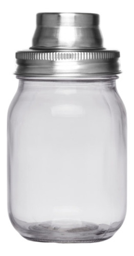 Tablecraft 14 Oz. Coctelera Mason Jar Vidrio De 3 Piezas