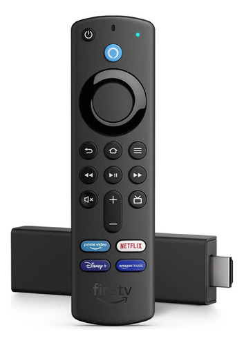 Fire Tv Stick 4k Controle Remoto Por Voz Alexa Amazon Cor Pr