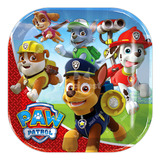 Platos Cuadrados Paw Patrol 12pzas Artículo Fiesta Paw0h1