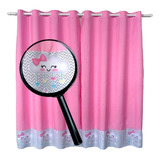 Cortina Chuva Amor Quarto Menina Rosa Princesa 2,60 L X 1,70