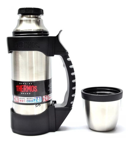 Termo Thermos 1 Litro Acero Inox Manija 24hs Frio / Calor