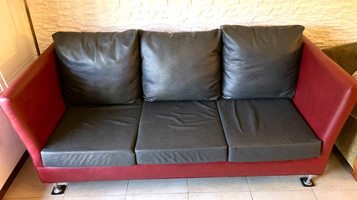 Sillon Sofa 3 Cuerpos Ecocuero