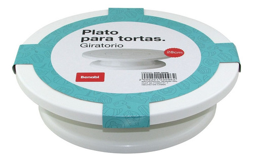 Plato Giratorio Base Posa Torta De Plastico Reposteria 28 Cm