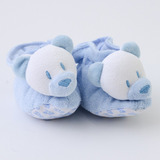 Pantufa Infantil Atoalhada Urso Azul - Zip 