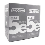 Saxxon Cable Utp 305m Cat5e 100% Cobre Color Negro Exterior