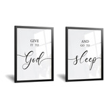 Cuadros Dormitorio - Diptico  God Sleep - 20x30 Cm 